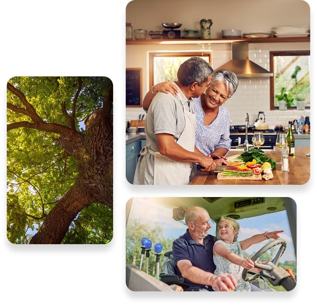 sswiney-medicare-imgs1 Photo collage of retirees, their families, and Georgia scenery